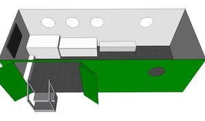 Large Exhibition Vehicle Interior layout