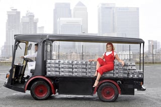 Black Budweiser Milk Float