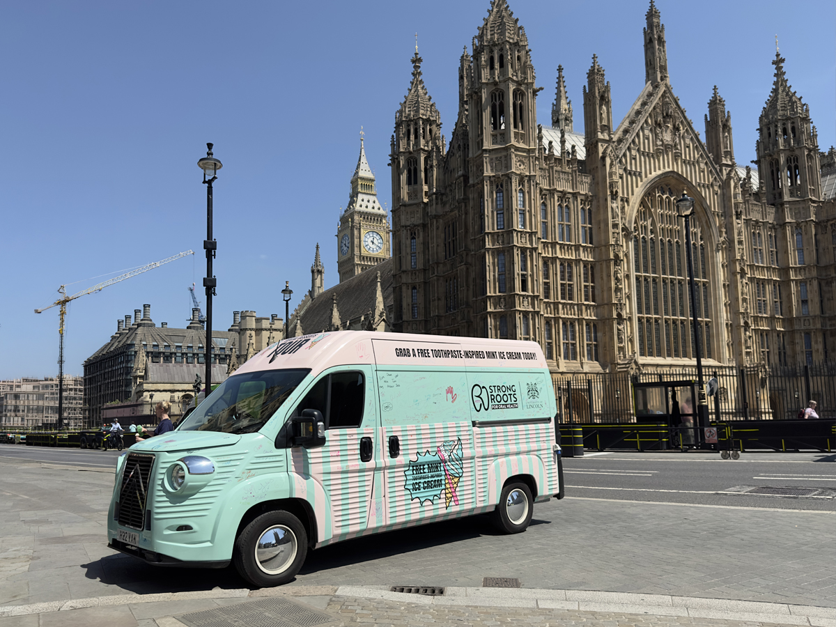 Citroen H van ideas - A wrapped van in Westminster, acting as a mobile petition for Lincoln University.