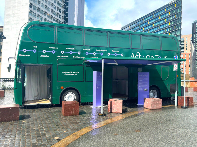 ACT's mobile touring exhibition, made from a double-decker bus by Promohire.