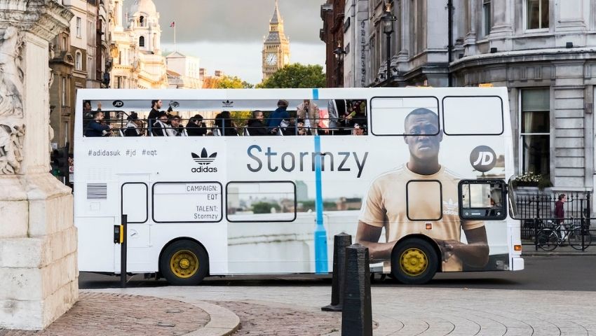 Adidas tour double decker bus hire
