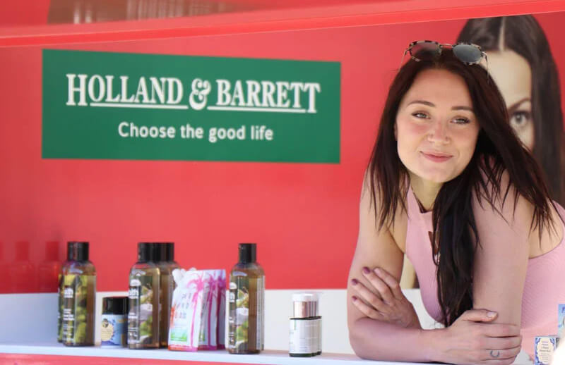 An image of a woman at one of Holland & Barrett's experiential events.