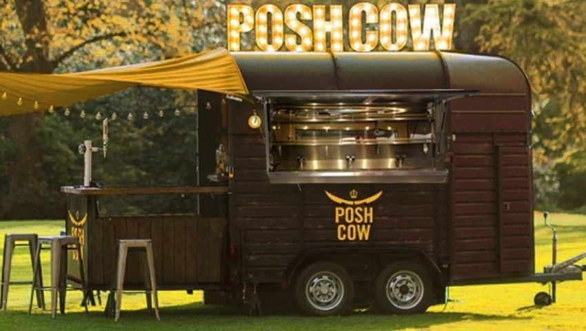 PoshCow horsebox trailer bar hire