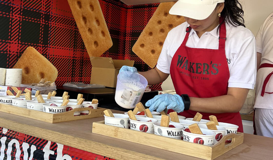 Walker's samples being prepared inside the custom mobile sampling van.