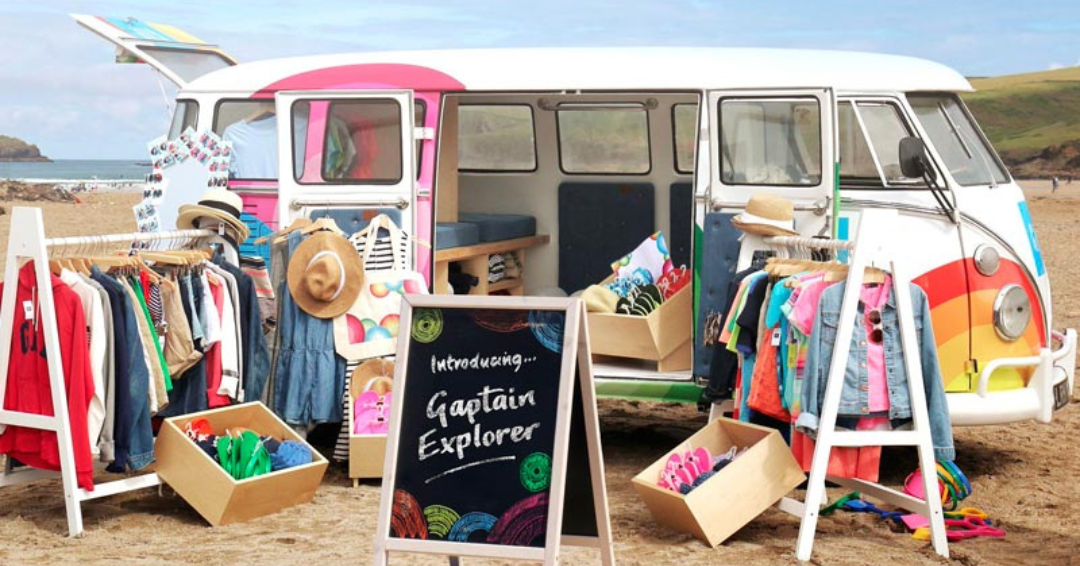 A VW Campervan hire as used by the clothing store GAP, and the thumbnail for the Complete guide to camper hire.