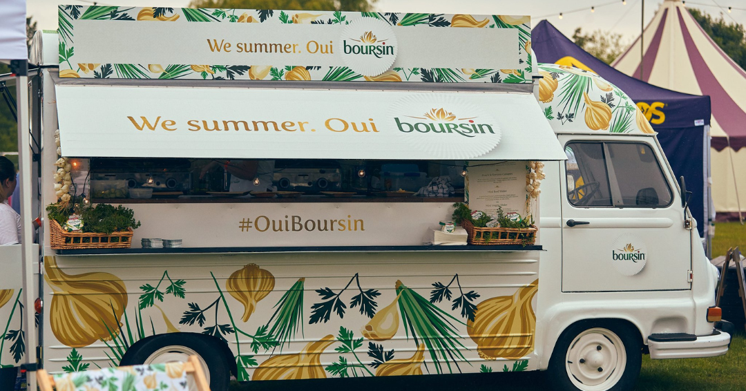 The classic Renault Estafette hired by Boursin for easy food sampling.