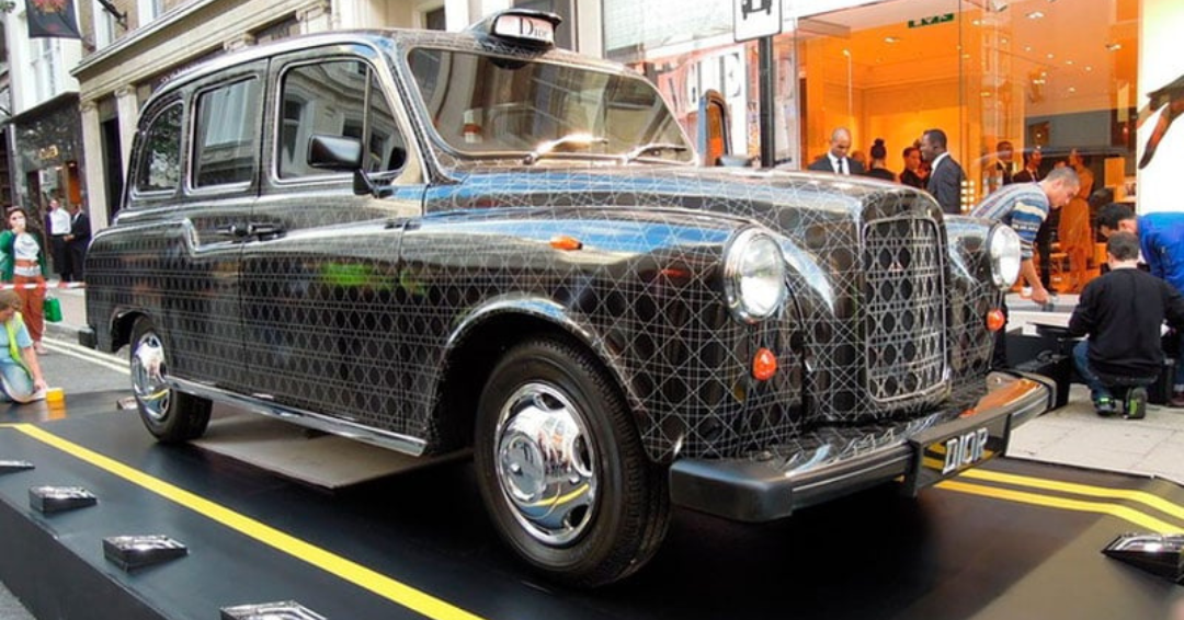 A London taxi hire, branded for Dior, and used for a city-based promotional campaign.